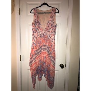 V-Neck Asymmetrical Dress